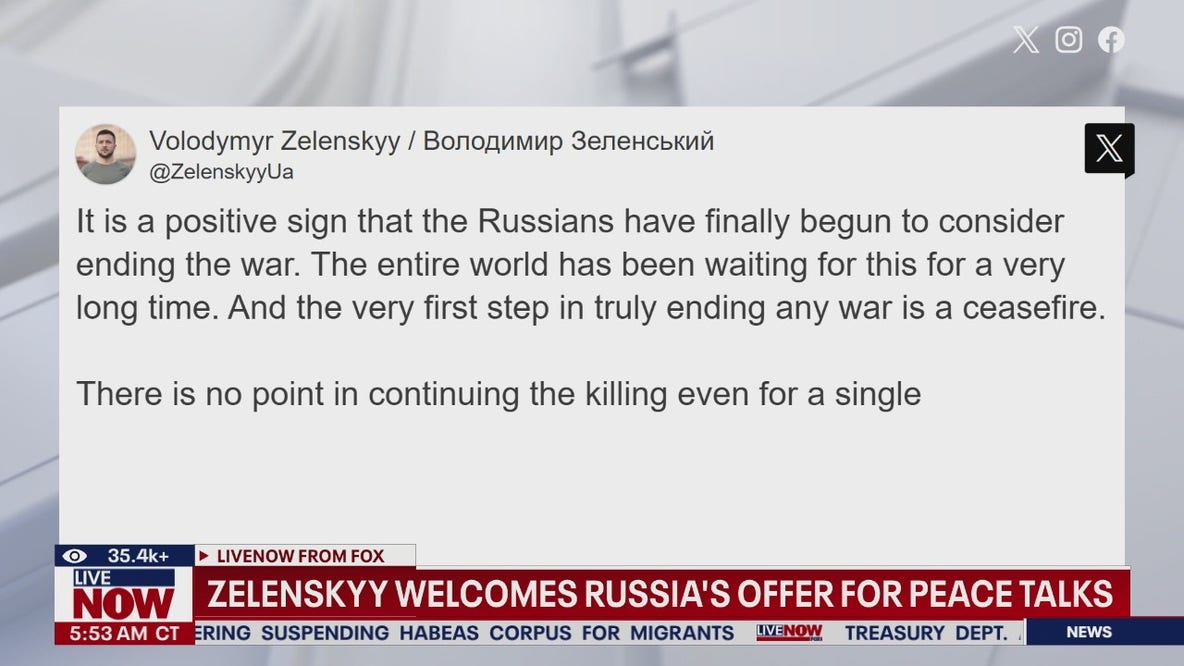 BREAKING: Ukraine & Russia could discuss ceasefire